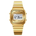 thumbnail image 2 of MMJ Digital Watch Vintage Stainless Steel Strap Waterproof Alarm Date Retro Men Women Casual, 2 of 9