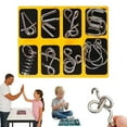 thumbnail image 3 of Metal Puzzle - 8-Piece Metal Brain Teaser Puzzle Set, Fun Portable Way, Enhance Concentration & Creativity, 3 of 8