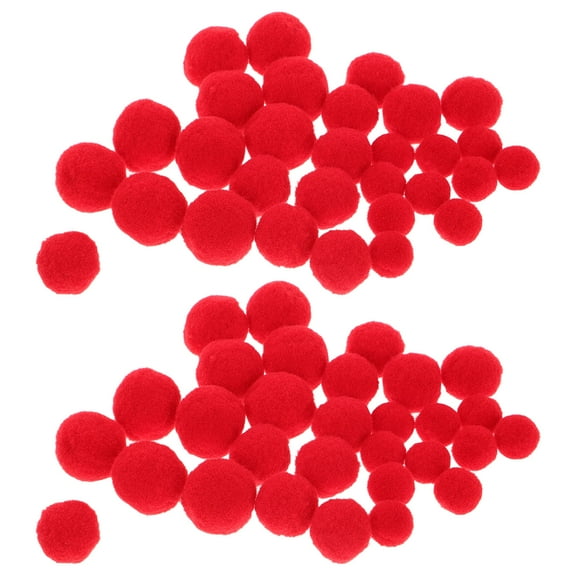 STRANDCHIC Red Felt Pom Poms for Christmas Decorations Festive DIY Crafting