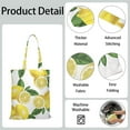 thumbnail image 4 of Cute Lemon Canvas Tote Bag – Reusable Grocery Bag with Vintage Yellow Fruit Print, Floral Design & Eco-Friendly Aesthetic for Summer and Everyday Use, 4 of 5