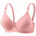 thumbnail image 2 of Byworldtasic Women's Wireless Lace Trim Bra Non‑Padded Soft Cup Everyday Comfort Bralette Adjustable Straps Bra, 2 of 10