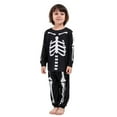 thumbnail image 4 of Usaibhir Halloween Matching Pajamas Set for Family Crewneck Long Sleeve Skeleton Print Pullover Jammies PJs Holiday Sleepwear Loungewear for Women/Men/Kids, 4 of 14