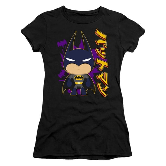 Batman Cute Kanji S/S Junior Women's T-Shirt Sheer Black