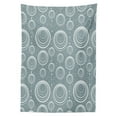 thumbnail image 3 of Ambesonne Geometric Tablecloth Rectangular Table Cover, Wavy Short Lines, 52"x70", Blue Grey Dust, 3 of 4