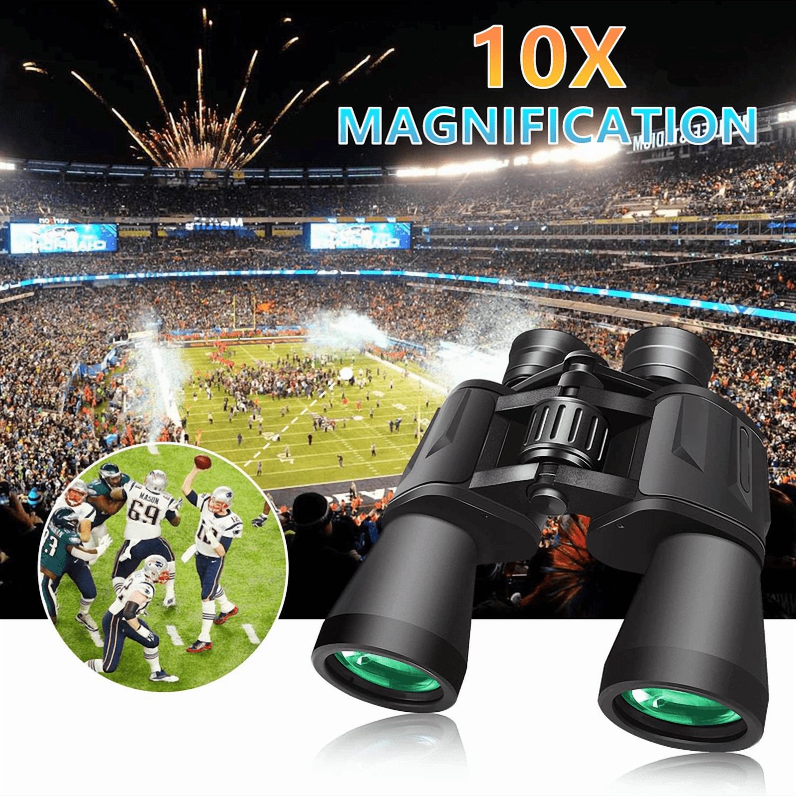 TEIPUERY 10X50 Binoculars for Adults,High Powered Waterproof Binoculars for Bird Watching Hunting Camping Football Games Travel Stargazing with Carrying Bag