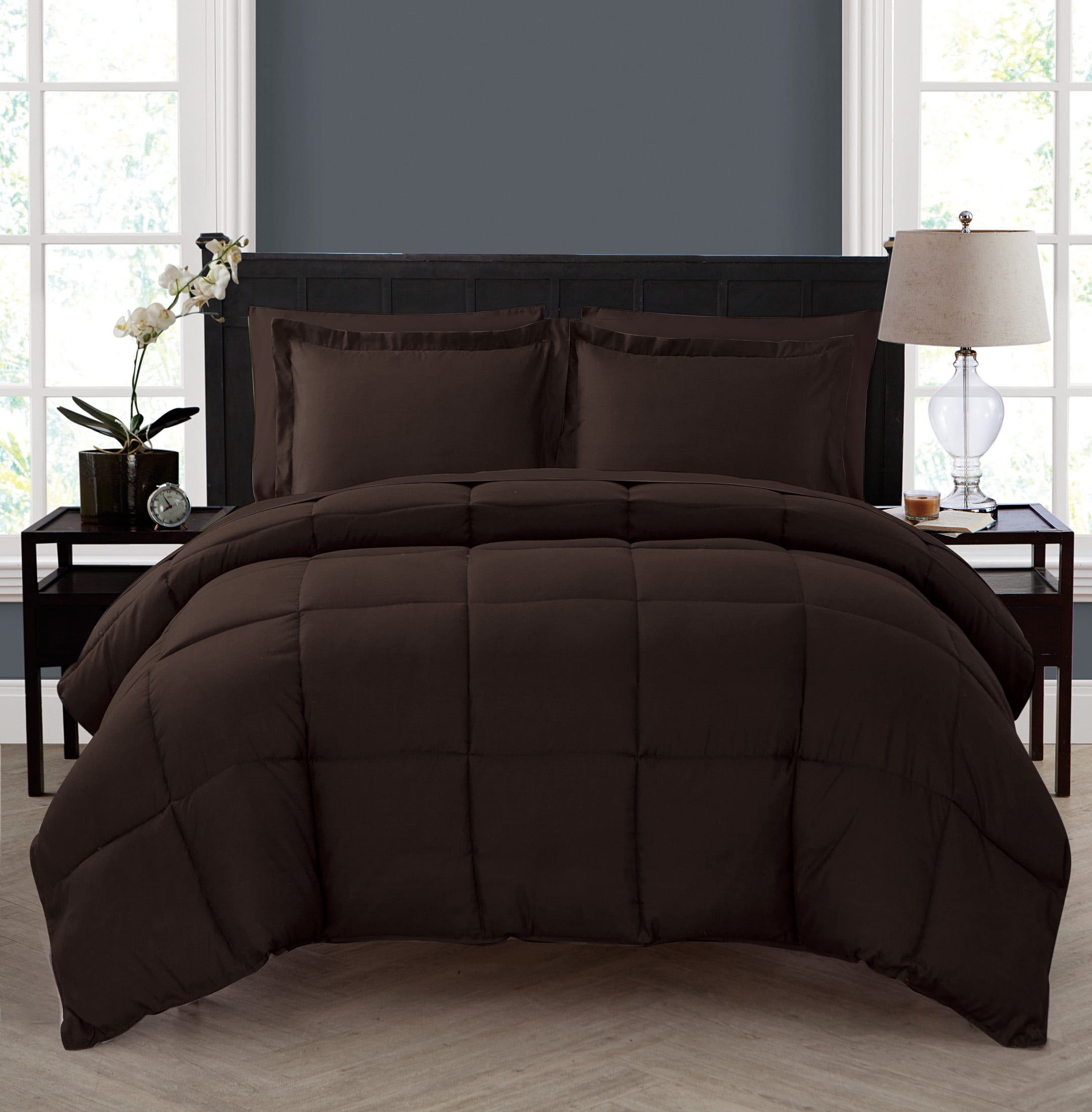 Baucom Comforter Set Canora Grey Color: Navy, Size: Full/Queen Comforter + 7 Additional Pieces