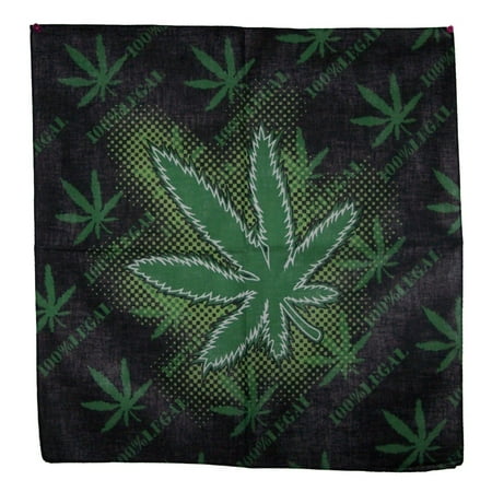 100% Legal Cannabis Marijuana Weed Printed Bandannas Urban Wear 6 Pc Pack ( MBan6