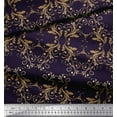 thumbnail image 2 of Soimoi Satin Silk Fabric Filigree Damask Print Fabric by the Yard 42 Inch Wide, 2 of 3