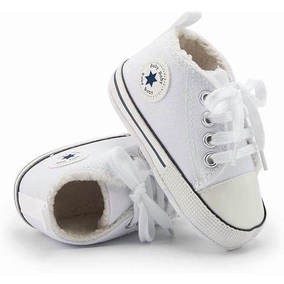 Baby Infant Classic Canvas Baby Shoes Boy/ Girl Soft Sole Size 0-18 Months