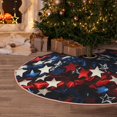 thumbnail image 5 of Rateoe Red Blue White Stars Pattern Christmas Tree Skirt with Ties, Christmas Tree Decorations, Farmhouse Christmas Decor Xmas Holiday Decorations-36", 5 of 6