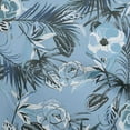 thumbnail image 1 of oneOone Georgette Viscose Dusty Blue Fabric Florals Sewing Craft Projects Fabric Prints By Yard 42 Inch Wide, 1 of 6