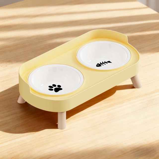 Elevated Cat And Food Bowls With Design For Easier Eating And Improved Digestion Vomiting Slow Feeder Dish For Small Medium Large Non Stand Feeder Bowls