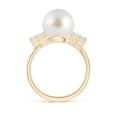 thumbnail image 2 of ANGARA South Sea Cultured Pearl Bypass Ring with Diamond Trio in 14K Yellow Gold for Women | June Birthstone, Birthday, Anniversary, Jewelry Gift for Women | Pearl Ring, 2 of 9