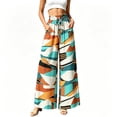 thumbnail image 2 of Zormilly Boho Pants for Women Elastic High Waisted Flowy Wide Leg Pants with Pockets Printed Loose Straight Leg Pants, S-2XL, 2 of 6