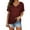 Wine Red, variant on KBZDBZC Womens T Shirts Short Sleeves V Neck Plain Color Soft Loose Fitting Summer T Shirts Women Womens Blouses Women's T-Shirts (Orange,S)