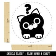 thumbnail image 2 of Round Cat Curious Self-Inking Rubber Stamp Ink Stamper - Fuchsia Ink - Medium 1 Inch, 2 of 7