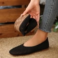 thumbnail image 6 of Samdudou Flats for Women Knit Mesh Slip On Ballet Shoes Closed Toe Lightweight Casual Loafers Breathable Footwear for Work Travel, 6 of 9