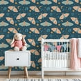 thumbnail image 3 of Boho Peel and Stick Wallpaper 23.6in x 9.8ft Celestial Moth Botanical Moon Stars Teal Peach Contact Paper Vinyl Self-Adhesive Removable Wall Paper for Bedroom Nursery Decor Renter Friendly, 3 of 8