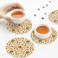 thumbnail image 7 of Disketp Fall Pumpkin Funny Coasters,6 Pcs Leather Coasters with Holder, Perfect Housewarming Hostess Gifts,Protect Furniture from Water Marks Scratch and Damage,Round Shape, 7 of 7