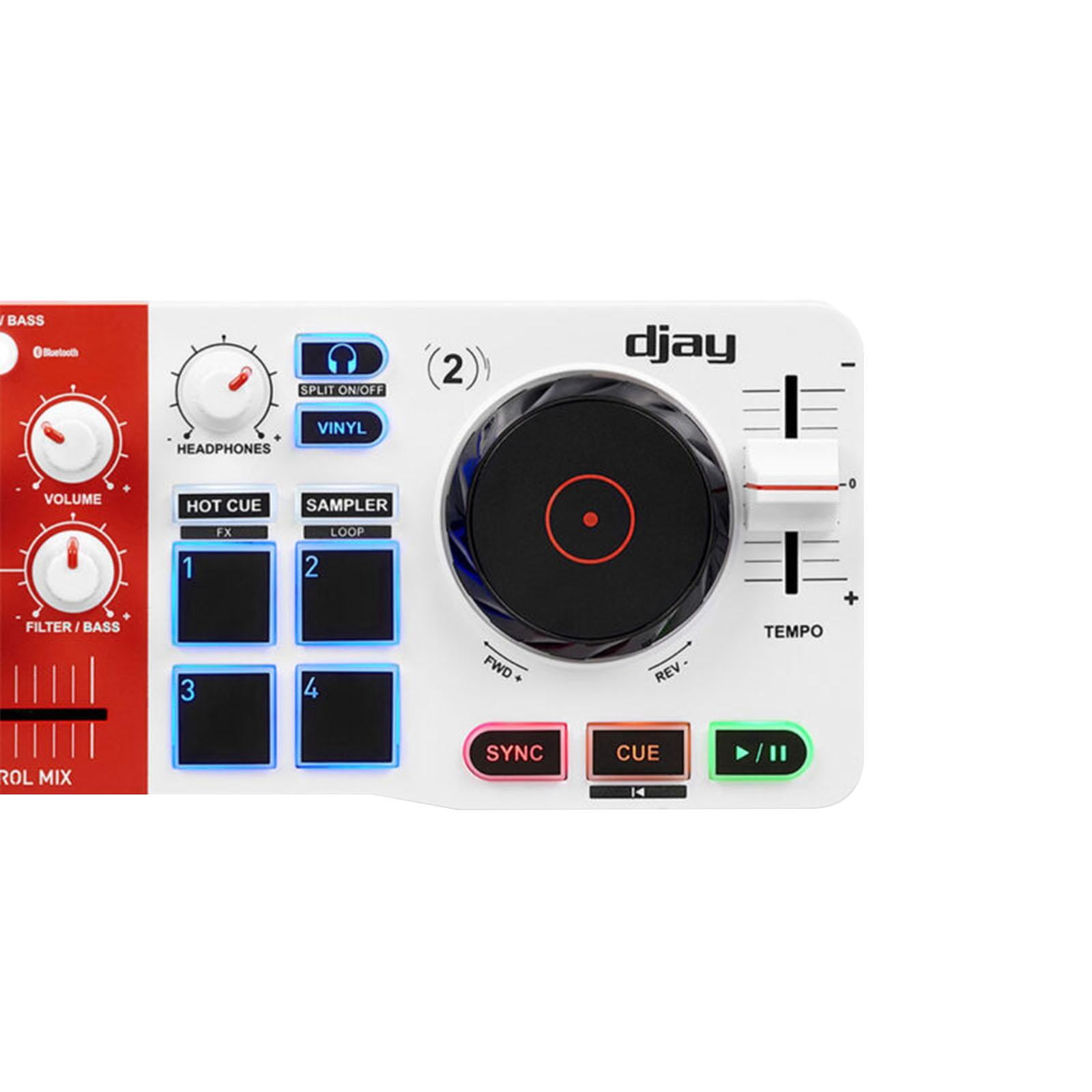 Hercules DJControl Mix DJ Controller Designed for Smartphones with Headphones Package