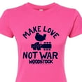 thumbnail image 3 of Woodstock - Make Love Not War - Juniors Fitted Graphic T-Shirt, 3 of 5