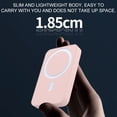 thumbnail image 4 of Hendoct 5000mAh Magnetic Wireless Portable Charger, Power Bank Compatible with iPhone 15/14/13/12 Series, Pink, 4 of 10