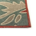 thumbnail image 4 of Trans-Ocean Imports RVI69764824 6 ft. 6 in. x 9 ft. 3 in. Liora Manne Riviera Ornamental Leaf Indoor & Outdoor Rug Wilton Woven Rectangular Rug - Red, 4 of 5