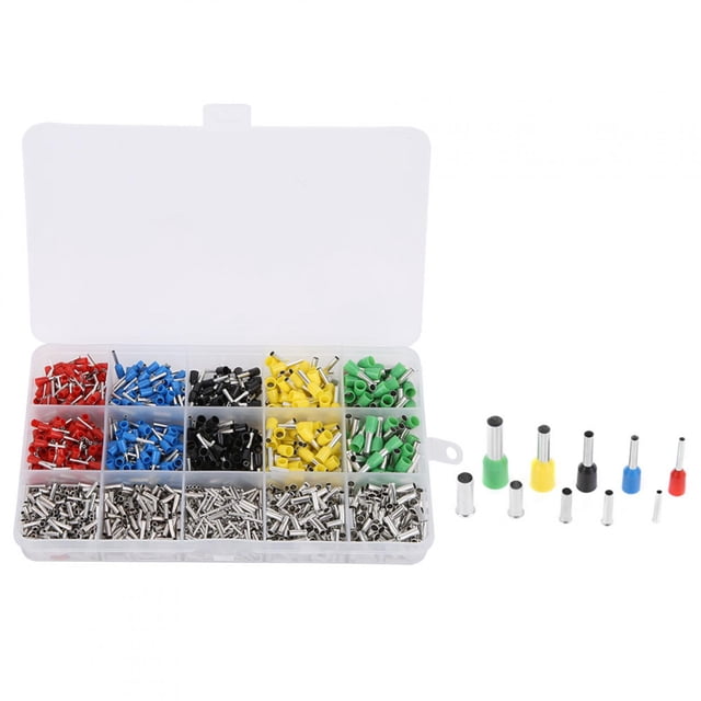 Kit de terminales de crimpado, 1640 piezas, terminales de crimpado, terminales de crimpado de tubo, terminales de cable optimizados para la excelencia