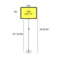 thumbnail image 2 of 2pcs Adjustable Pedestal Poster Sign Stand, 8.5 x 11 Inch Heavy Duty Aluminum Sign Holder, Vertical and Horizontal Poster Stand, Floor Standing Display for Advertisement Menu Display, Silver, 2 of 7