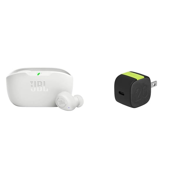 Auriculares Inalámbricos JBL Vibe Buds Blancos con Cargador 20W