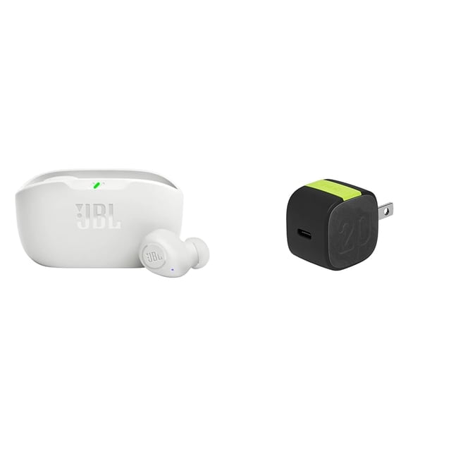 Auriculares Inalámbricos JBL Vibe Buds Blancos con Cargador 20W