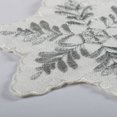 thumbnail image 3 of OVZME Christmas Placemats Set of 4, Embroidered Cutwork Silver Snowflakes Round Placemats for Dining Table Luxury Holiday Tabletop Collections Winter Table Mats, 15x15 Round Silver, 3 of 7