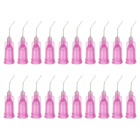 Uxcell Agujas Dispensadoras de Punta Roma con Aguja de Codo, 100 Pcs 0.5 Pulgadas 30G Aguja Dispensadora de Líquido Industrial