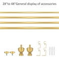 thumbnail image 2 of eTeckram 5/8" Double Curtain Rod with Royale Finials,Gold,28‘’-48‘’, 2 of 6