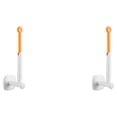 thumbnail image 3 of Inteprter Colgador montado en la pared cocina baño retráctil soporte de almacenamiento de ropa baño de plástico estante colgante naranja Naranja amarillo 2Conjunto, 3 of 6