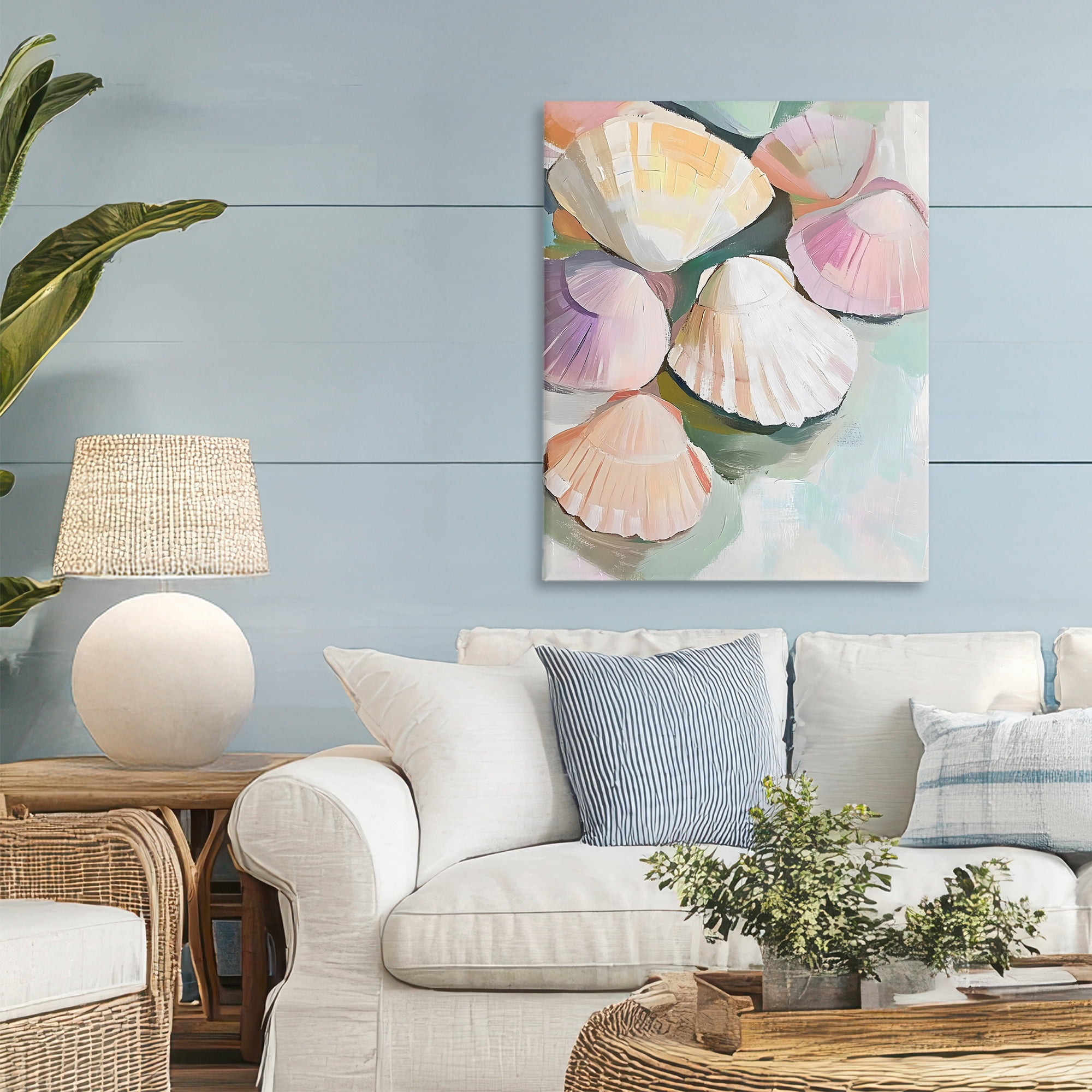 Stupell Industries Pink Seashells Marine Collection Canvas Wall Art, design by The Prints Vibe