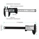 thumbnail image 3 of Regla digital Calibrador Vernier electrónico Alta precisión Plástico Acero inoxidable Dispositivos de medición de altura Calibre de metal deslizante Tipo 3 Kearding TO000916-03, 3 of 6