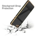 thumbnail image 4 of Case for iPhone7 iPhone8 iPhoneSE 2020, Soft Silicone Slim Case Electroplated Straight Edge Phone Case Shockproof Protective Case -Black, 4 of 15