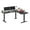 Black, variant on BREEZEHEAT 63"  x 55.12" in Shaped Electric Standing Desk, Rustic Brown Top