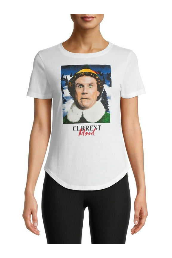 Elf Juniors' Current Mood Holiday Graphic T-Shirt