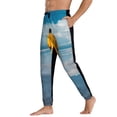Qekee Monk Walking On Water Pattern Mens Sweatpants, Men's Midweight