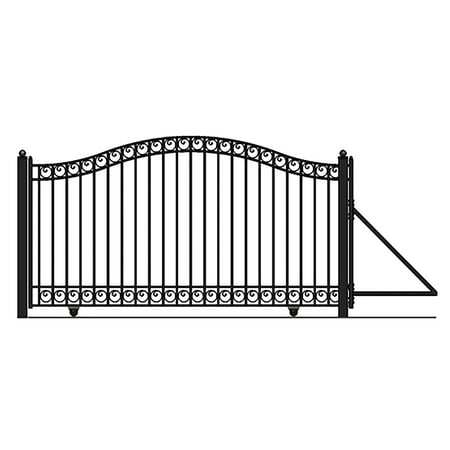 ALEKO Garden Yard Dublin Style Ornamental Steel Single Sliding 14' Driveway Gate