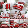 thumbnail image 5 of Mexico Cow Duvet Cover Set Queen Size, Grain Red 4 Piece Soft Microfiber Bedding Set with 1 Duvet Cover, 1 Flat Sheet, 2 Pillowcases, 5 of 9