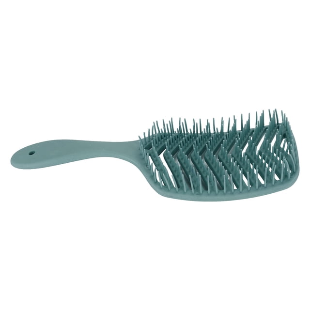 Cepillo Desenredado Desapaculado, Cepillo De Cabello Hueco Curvado De ABS Cepillo Para El Cabello Rizado Para Uso Húmedo Y Seco, Con Dientes Flexibles Para Mujeres Y Hombres