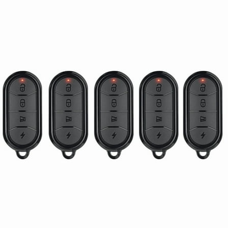 Universal 315 MHz Clone Remote Control 4-Button Key Fob Duplicator Replacement for Home Garage Door Opener,5 x Remote Control,Black
