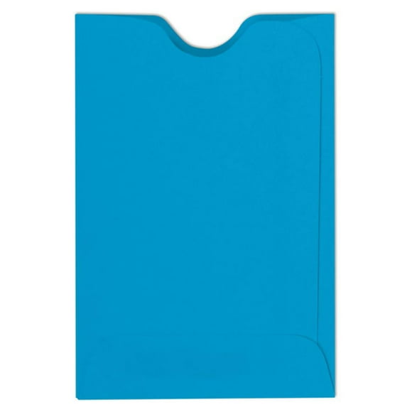 LUXPaper Pochettes pour Cartes de Crédit / 2 3/8 Pouces x 3 1/2 Pouces / Bleu Piscine / 80lb. Texte / 500 Qt