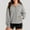 Dark Gray, variant on Oversized 1/4 Zip Sweatshirts for Women Casual Long Sleeve Pullover Hoodies Pocket Hooded Top Fall Winter Clothes