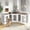 White, variant on Akaber 80.7" Wooden Combinable Dog Crate Furniture for 3 Dogs with Lockable Doors, Divider