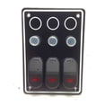 thumbnail image 4 of Pactrade Marine 3 Gang LED indicators Switch Panel Splash-proof 12V w/ label, 4 of 4