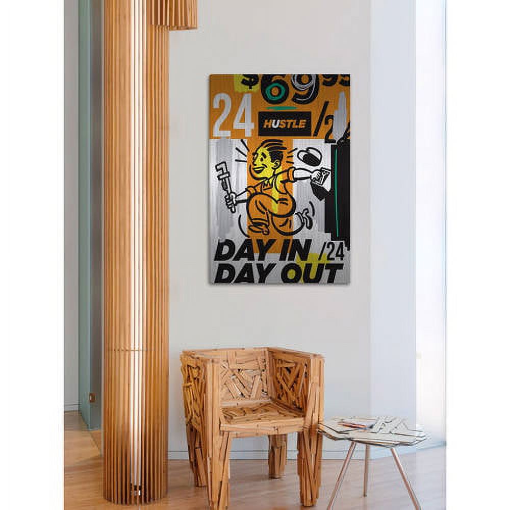 Marmont Hill "Hustle II" by Josh Ruggs Painting Print on Brushed Aluminum